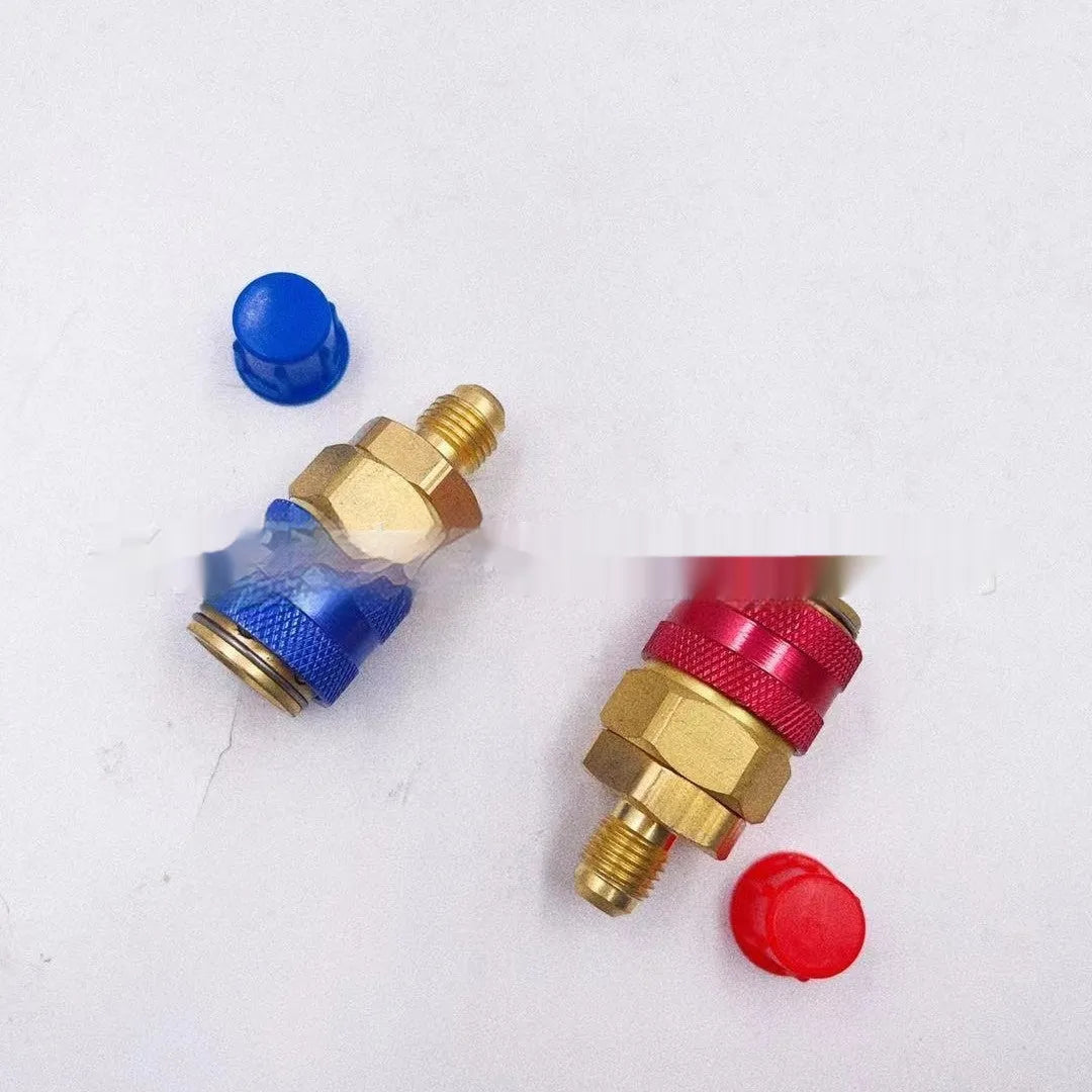 134 Quick Connector QC-12 Snow Plug Straight copper fitting in golden yellow