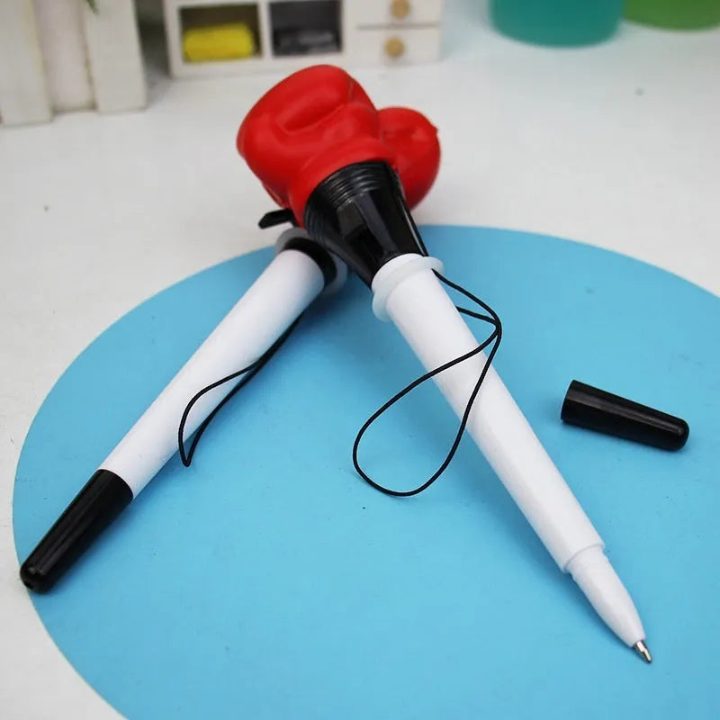 Four black-ink gel pens with pressure-relief ejection mechanisms and 0.7 mm bullet tips