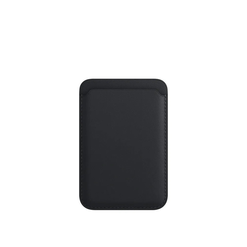 PU leather magnetic card holder phone case for MagSafe iPhones in dark blue colour.