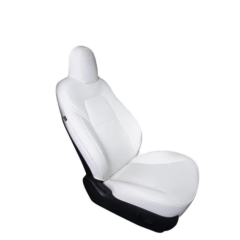 Tesla Model 3/Y car seat cover interior package in black PVC and chloroprene with binding