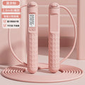 Fitness skipping rope with ball bearings and ABS plastic handles in various colours