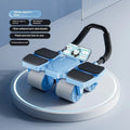 Automatic rebound abdominal wheel with four wheels in black, blue or orange colours