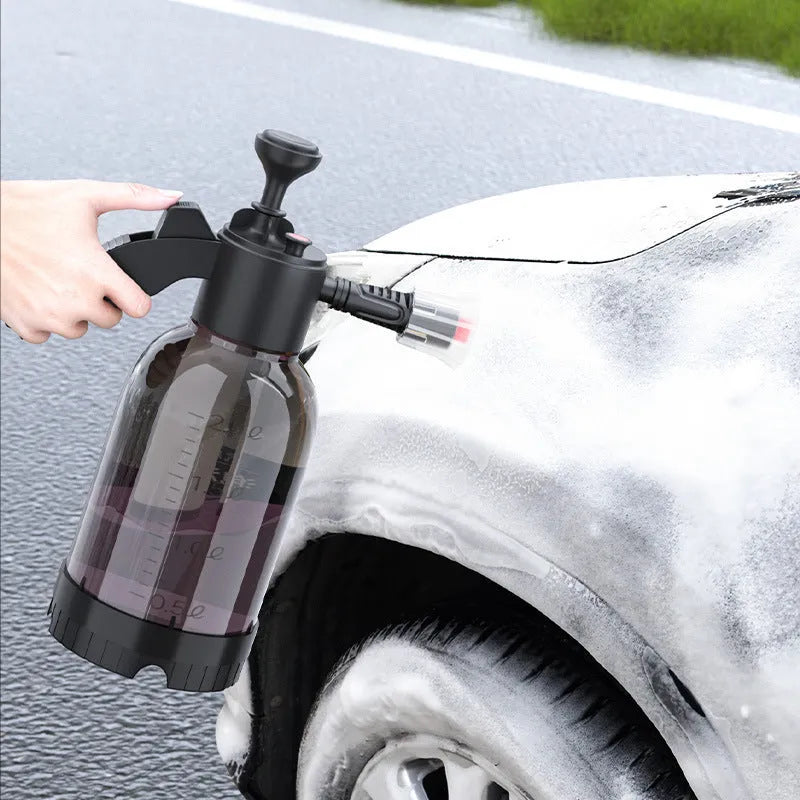 Black 2L foam watering can sprayer with switch lock and aluminium oxide tie rod