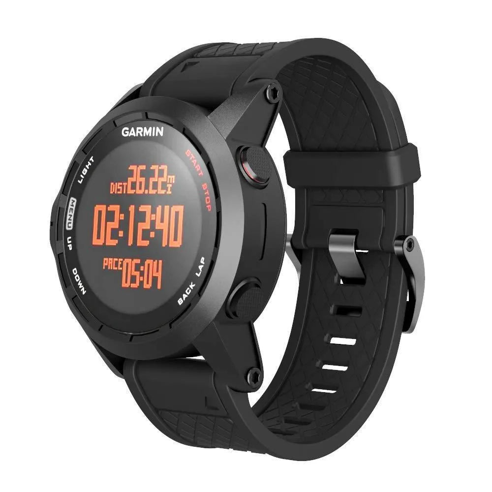 Black silicone sports watch strap with 26mm lug width for Jiaming watches