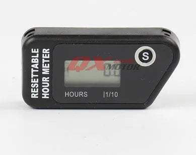 Black waterproof LCD maintenance reminder timer for vehicle and generator service intervals