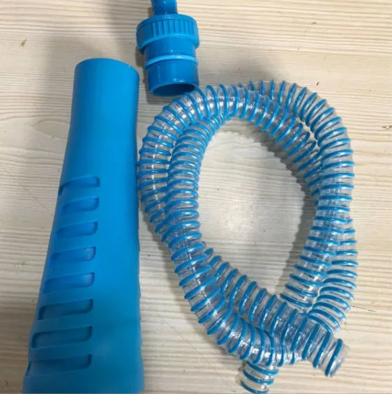 Blue 114cm plastic suction pipe with round head nozzle for vacuum cleaner appliance cleaning
