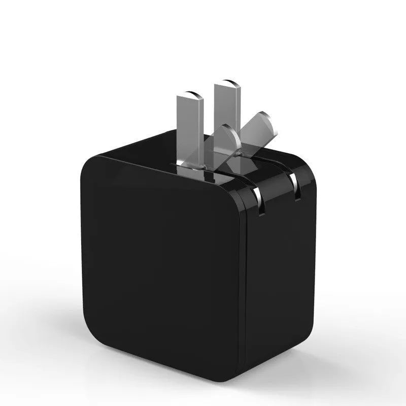 5V2.4A dual USB travel charger with digital display in black, white, and red colour options