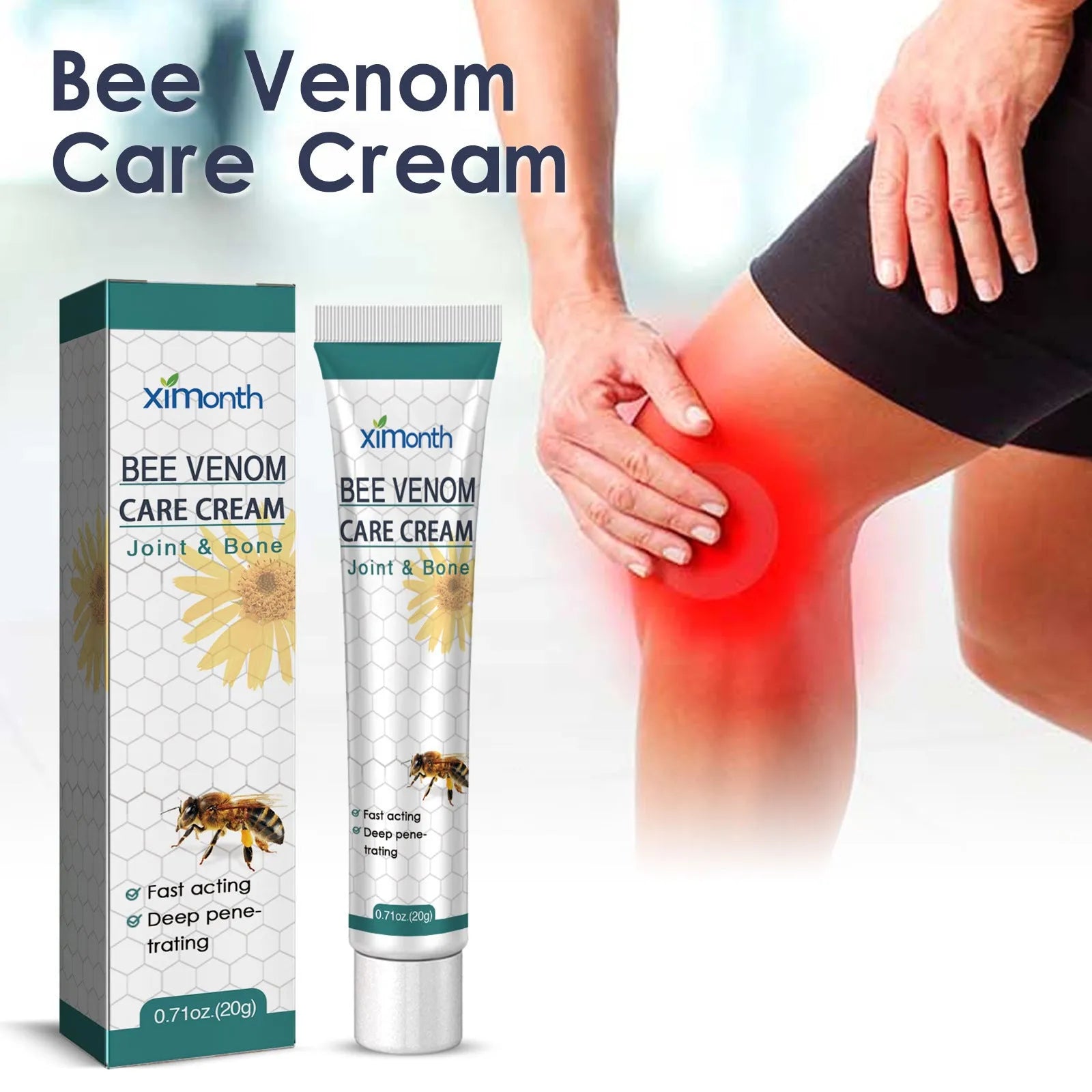 Joint Pain Massage Care Cream 20g nursing ointment in a tube, part of a body care kit for universal skin types.