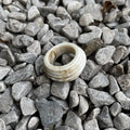 Chinese style irregular resin wide ring in geometric shape with retro colours