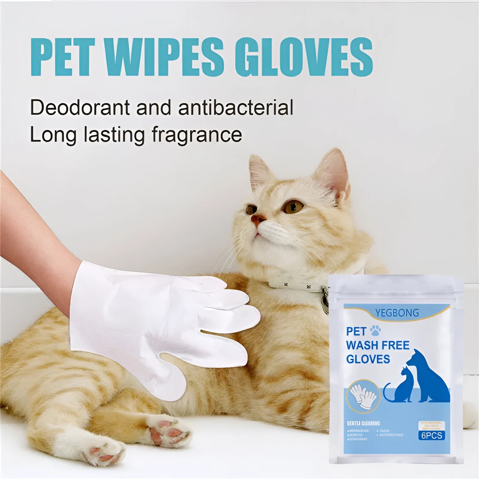 Disposable non-woven aluminium foil pet grooming gloves in bagged 6-pack