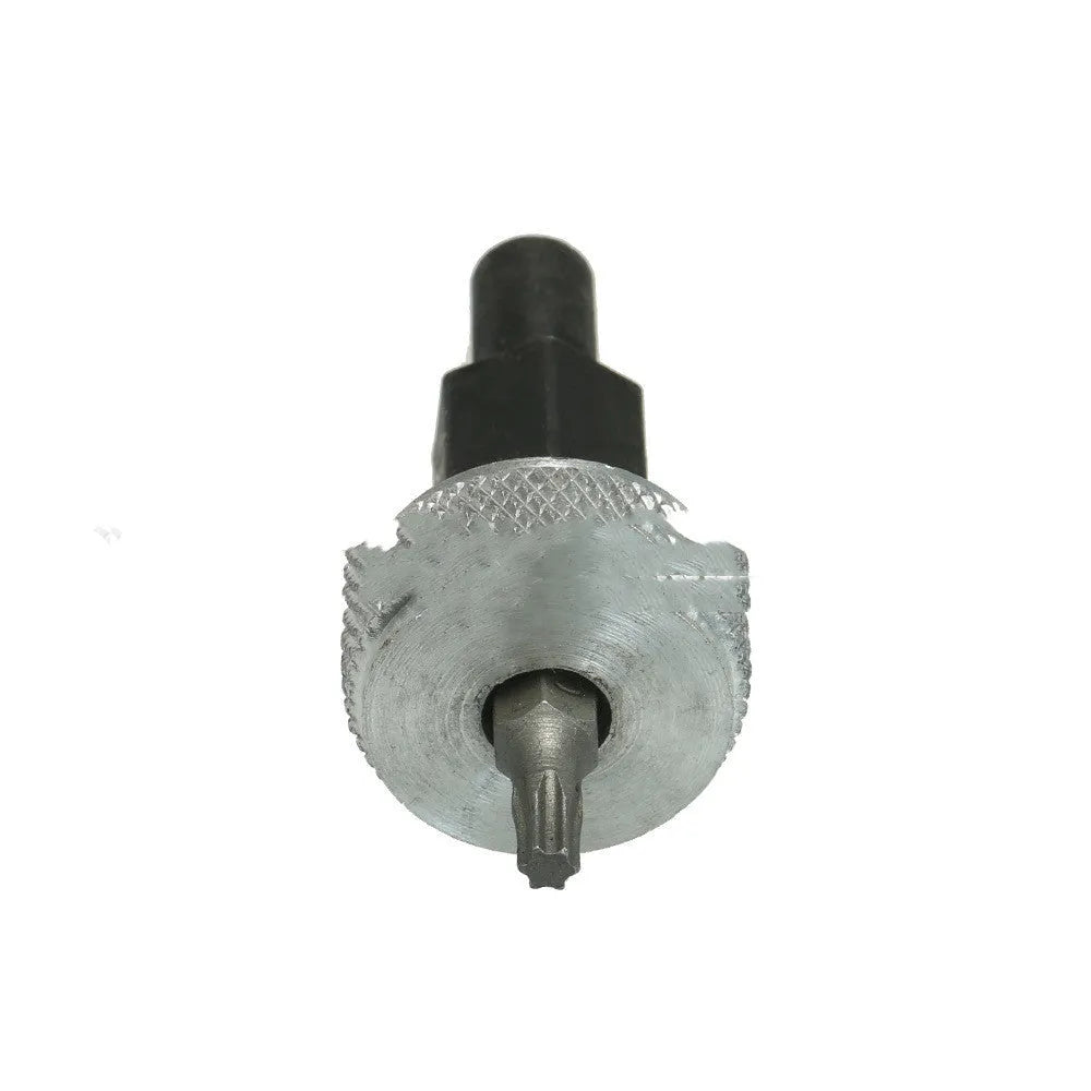 Ignition module wrench made of carbon steel with aluminium knobs, showing size scale.