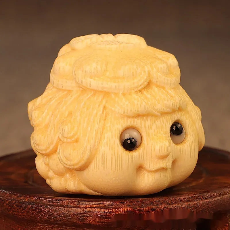 Solid bamboo golden toad princess ornament for household and Children's Day decoration