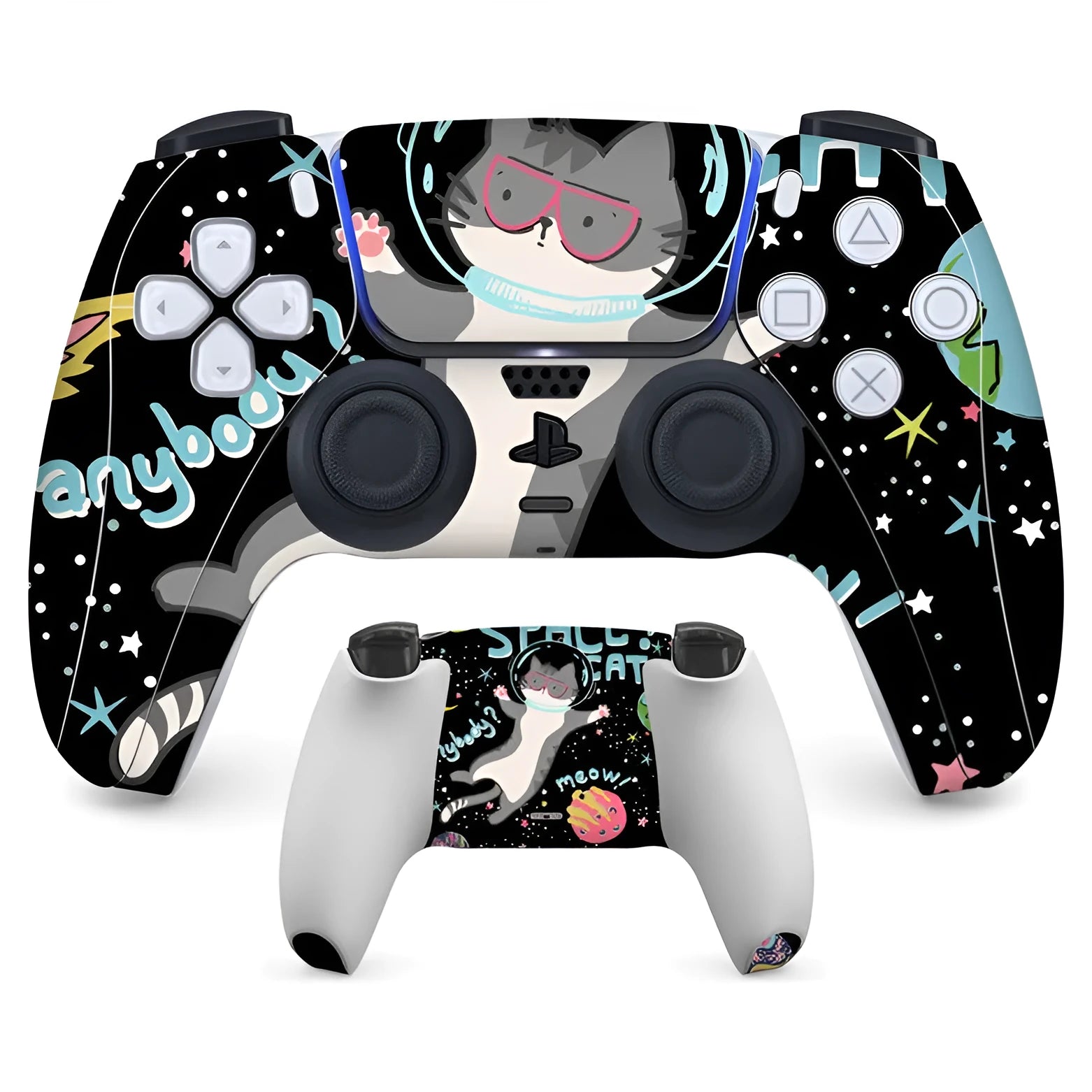 PS5 controller protective stickers in PVC material with micro frosted finish and eight design style options