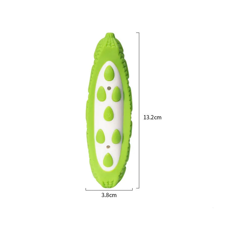 Meat-scented simulation dog toy in green, bite-resistant for large dogs, with gnawing texture