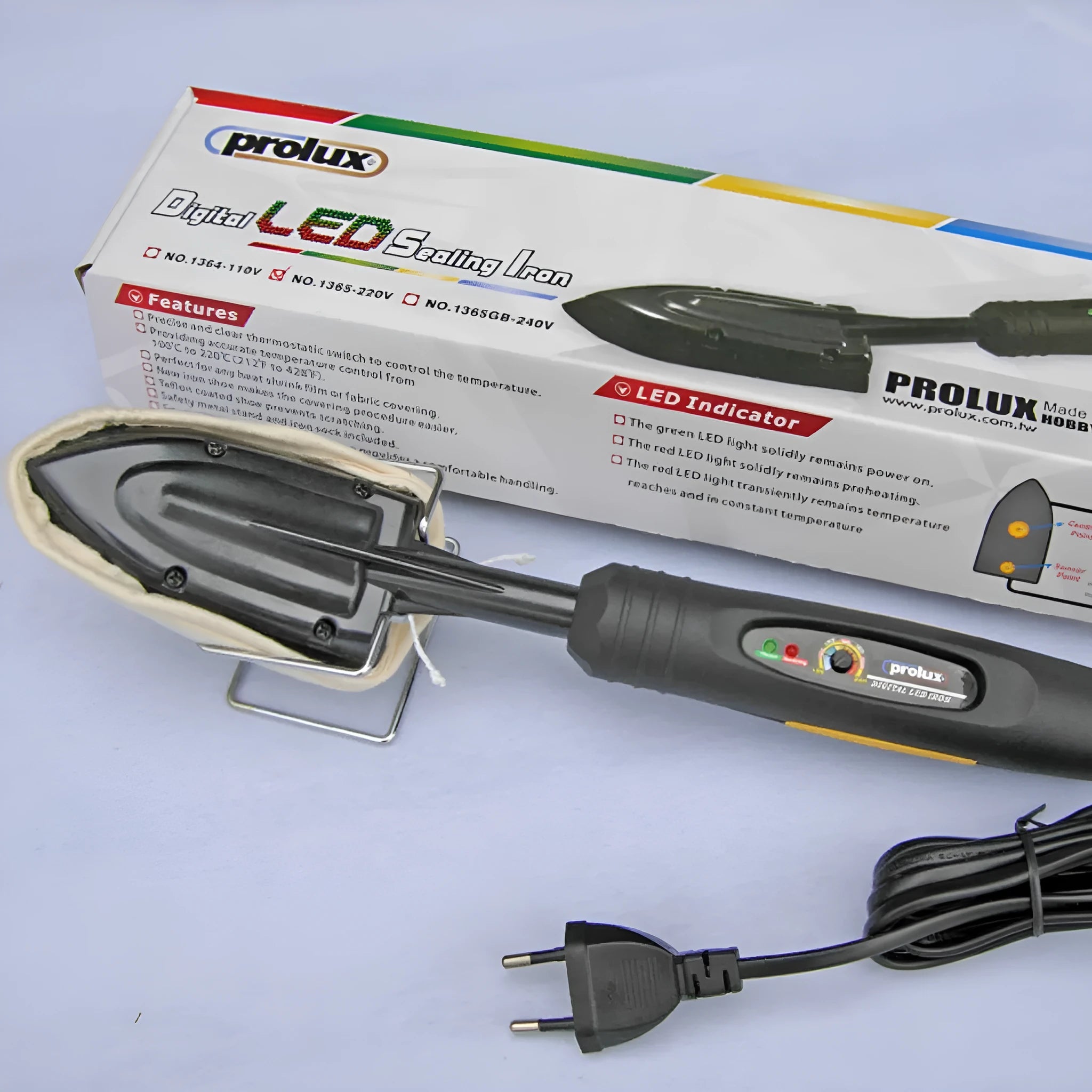 Electronic temperature control hot iron for skin models with metal construction and EU plug
