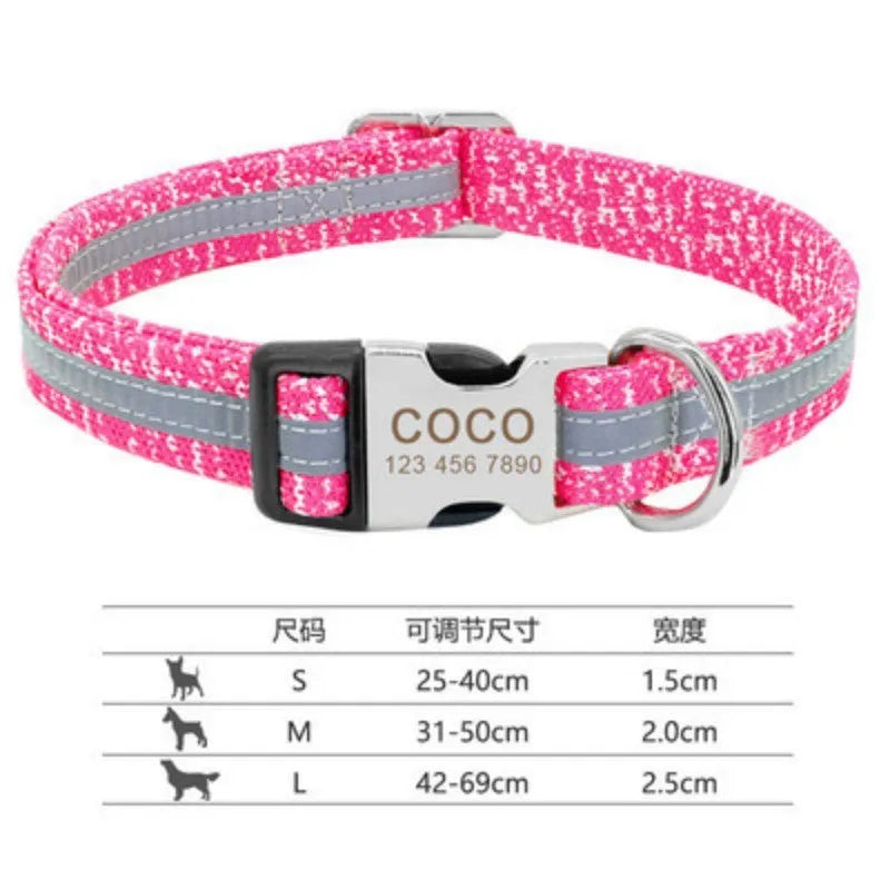 General dog collar in black with buckle closure, suitable for S, M, L dog sizes