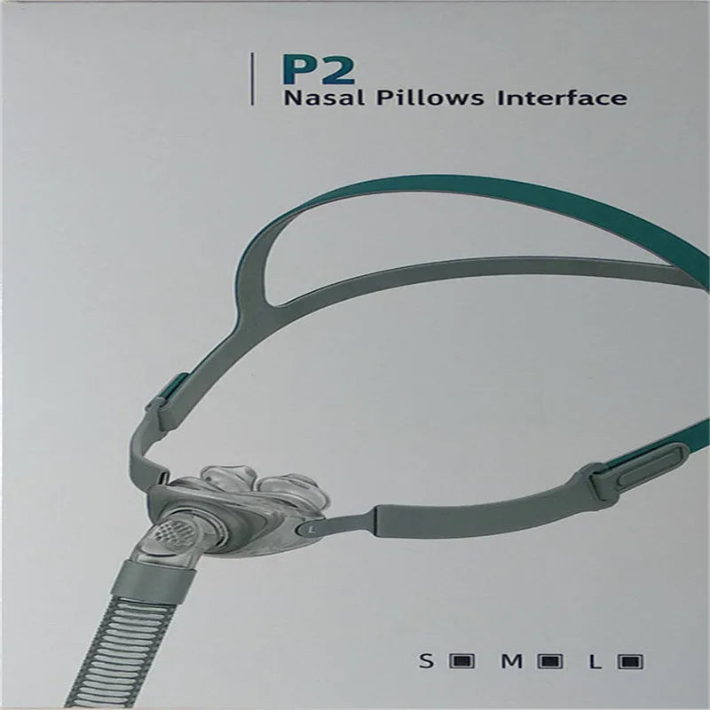 Ventilator nasal pillow mask with thickened silicone cushions and adjustable headband for CPAP machines