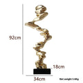 Modern minimalist abstract still life ornament in natural resin with Ran Ran Rose colour options