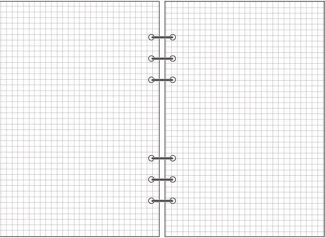 A5 6-hole loose-leaf refill with blank dot matrix horizontal line and square grid layouts on Daolin paper