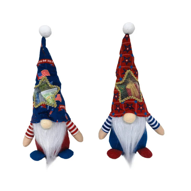 Christmas baby doll Rudolf decoration set with two faceless ornaments measuring 32cm by 12cm