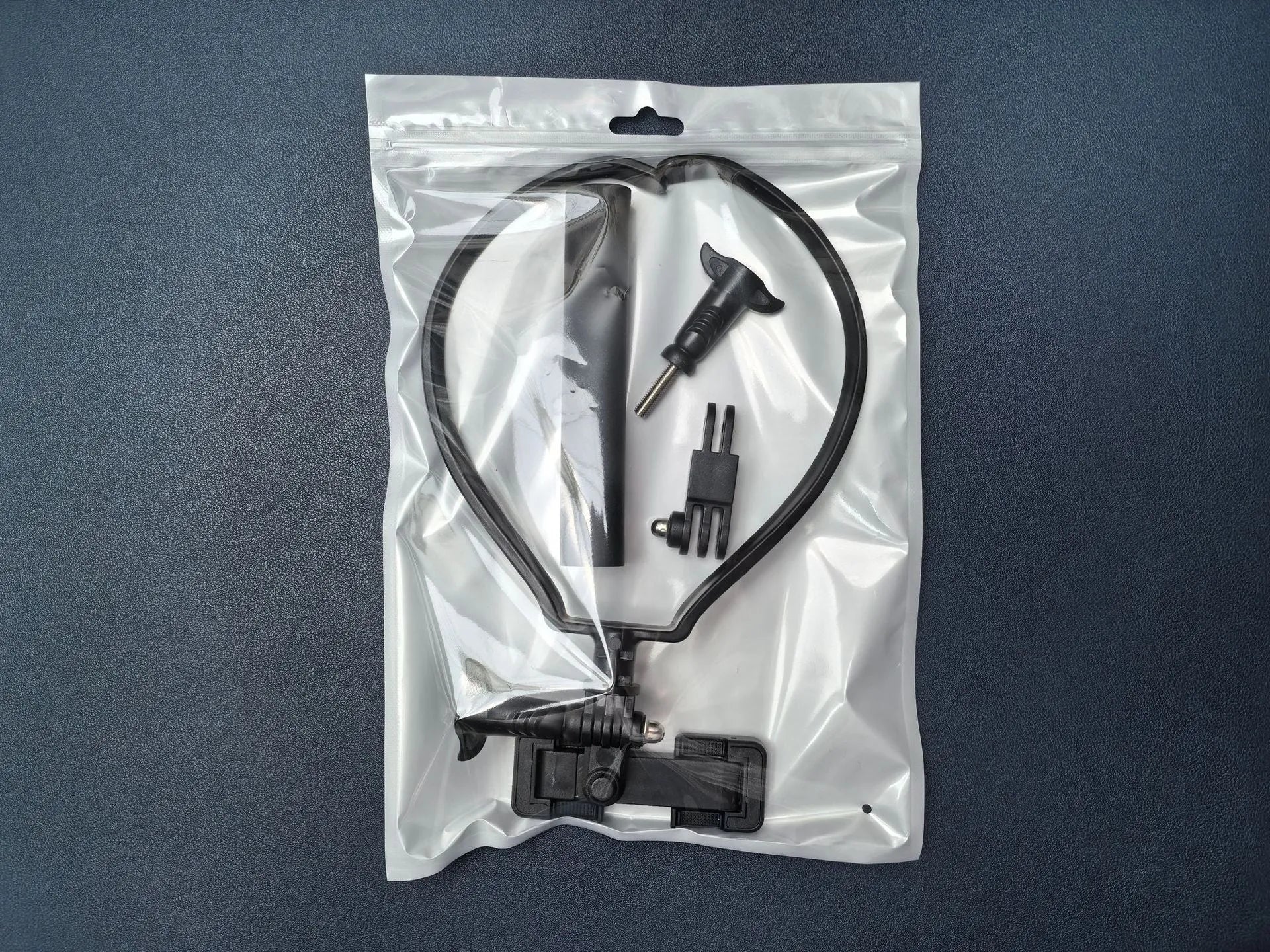 Black plastic cell phone neck hanging bracket with anti slip cushion and extension for horizontal vertical shooting