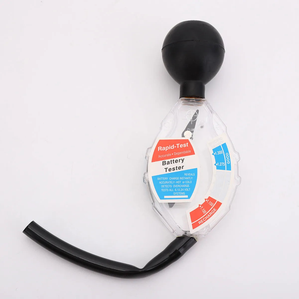 Suction electrolyte hydrometer tool for lead acid battery testing with measurement scale