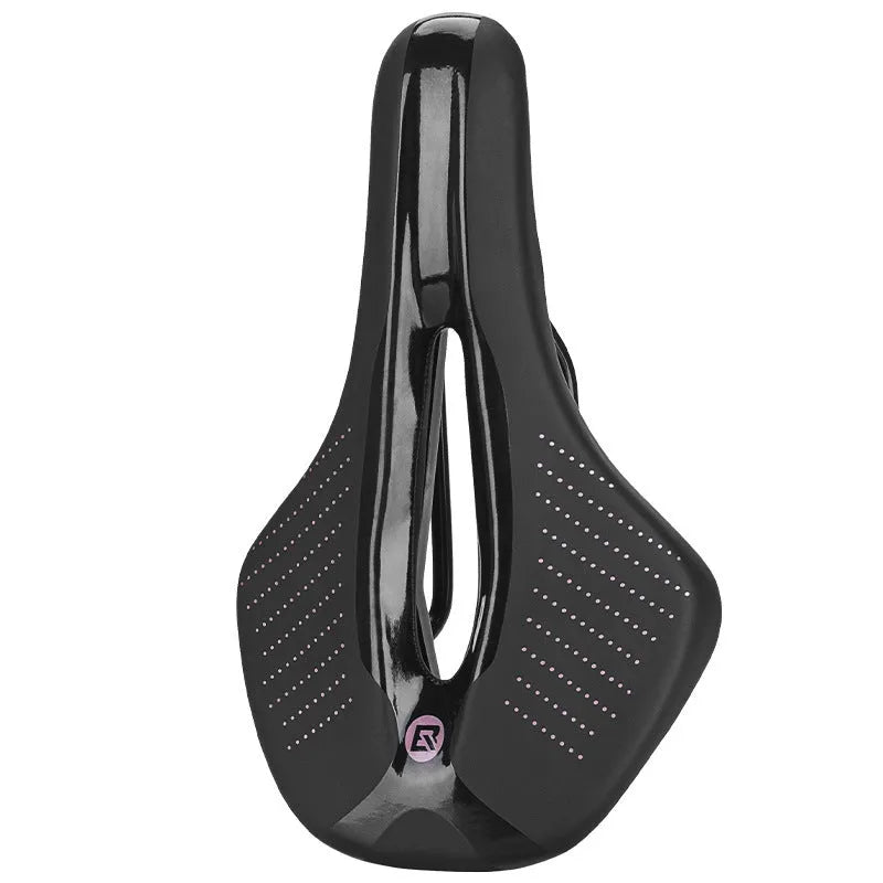 Black and pink PU foam resin sponge bike seat cushion size M for mountain and road cycling