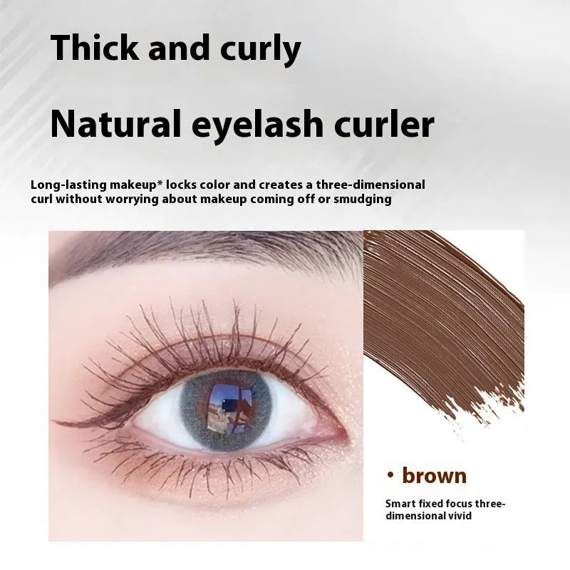 Steel tube waterproof mascara for long thick eyelashes in black and brown colour options