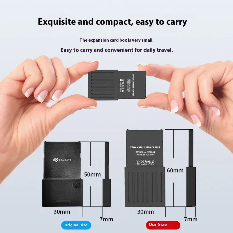 Aluminium alloy Xbox Series S and X hard disk switching box for CFexpress to M.2 SSD conversion