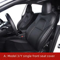 Tesla Model 3/Y car seat cover interior package in black PVC and chloroprene with binding