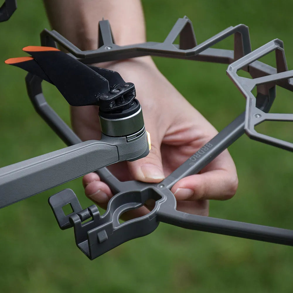 Grey ABS propeller protection ring for DJI Mavic Air 2 and Air 2S drones with 10.5cm radius.