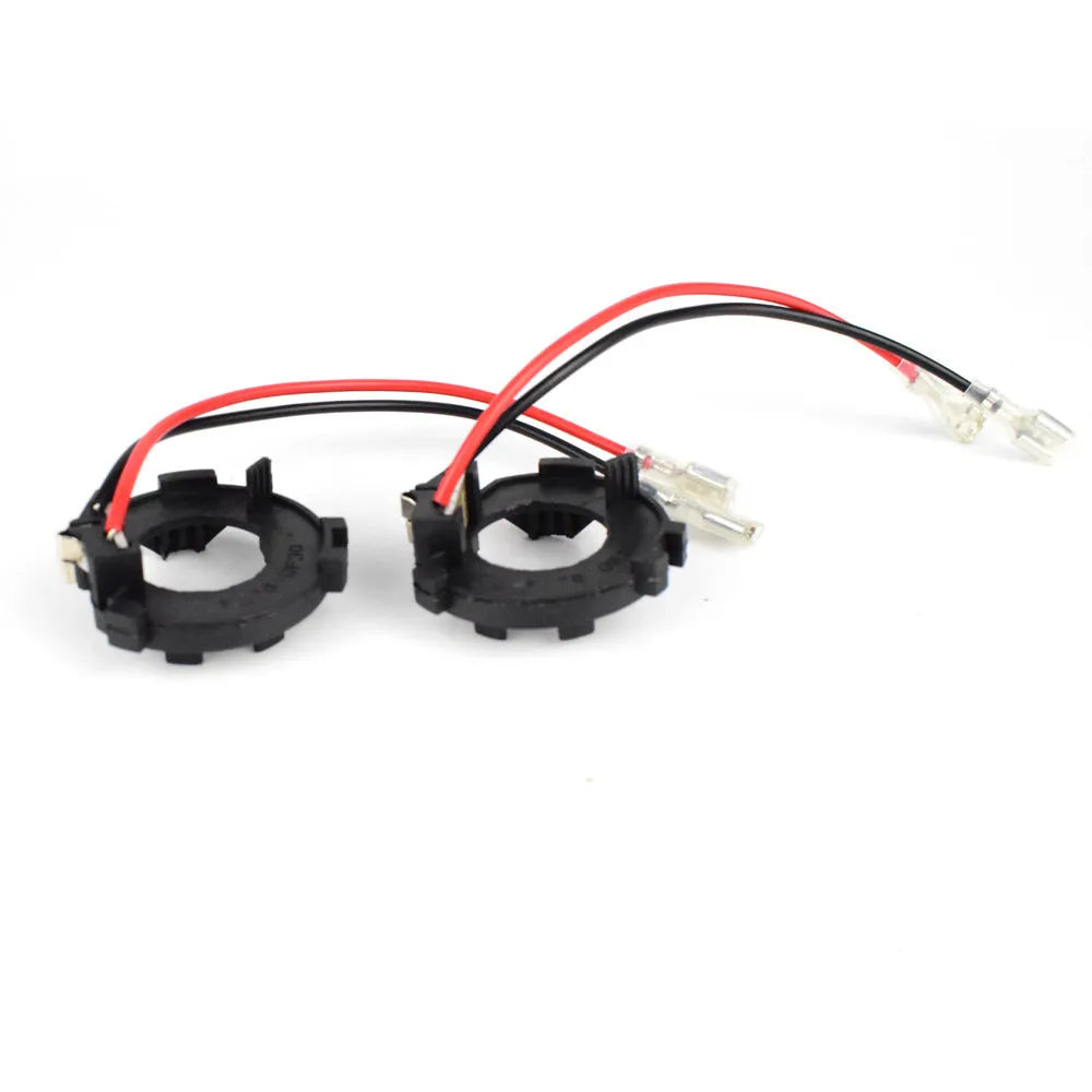 Black H7 LED headlight adapter bracket for Volkswagen Golf and Jetta vehicles