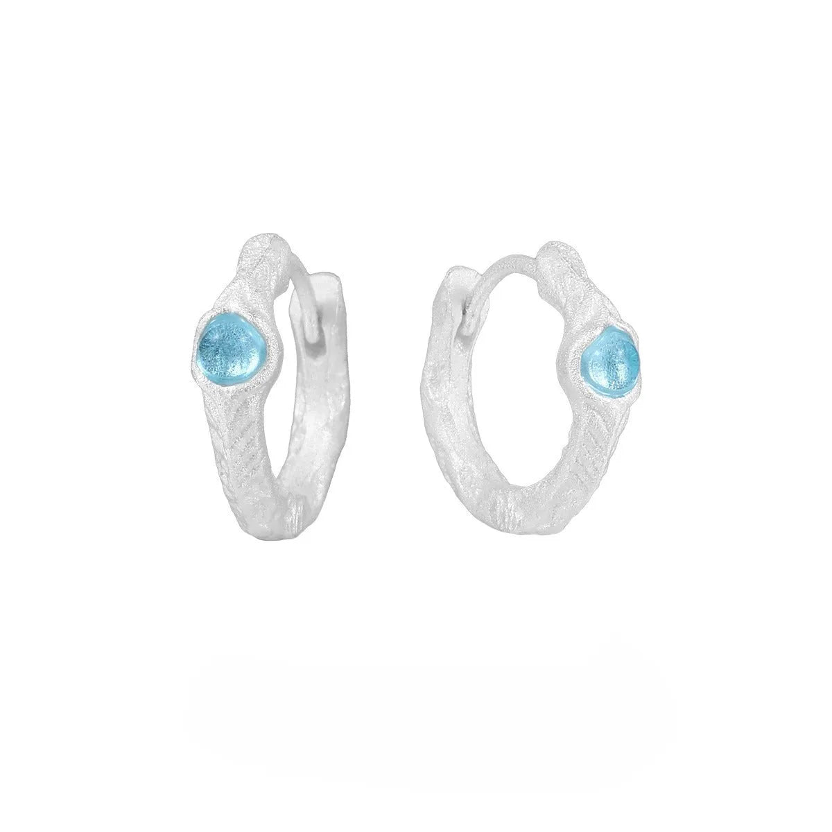 925 sterling silver geometric ear clips with burnt silver electroplated finish