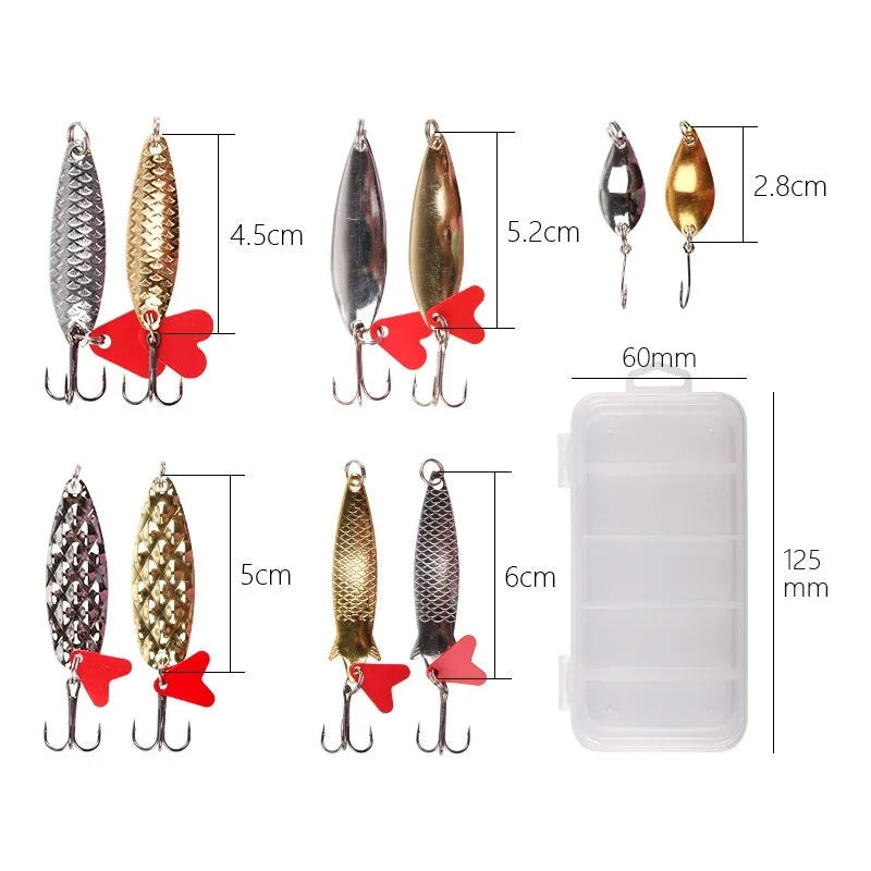 Boxed metal pineapple sequins for fishing lure making and fly tying components