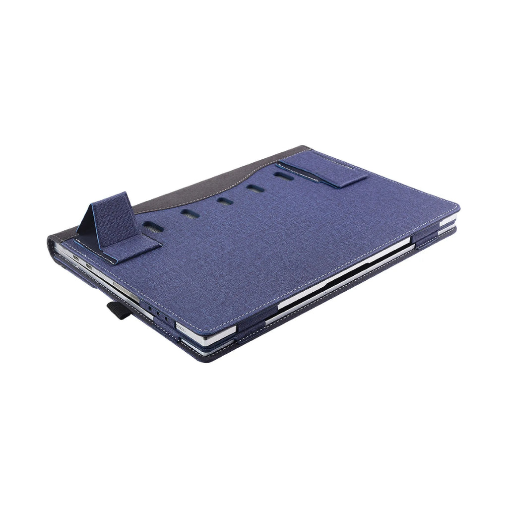 Black imitation leather protective sleeve for Microsoft Laptop6 laptop with bracket design