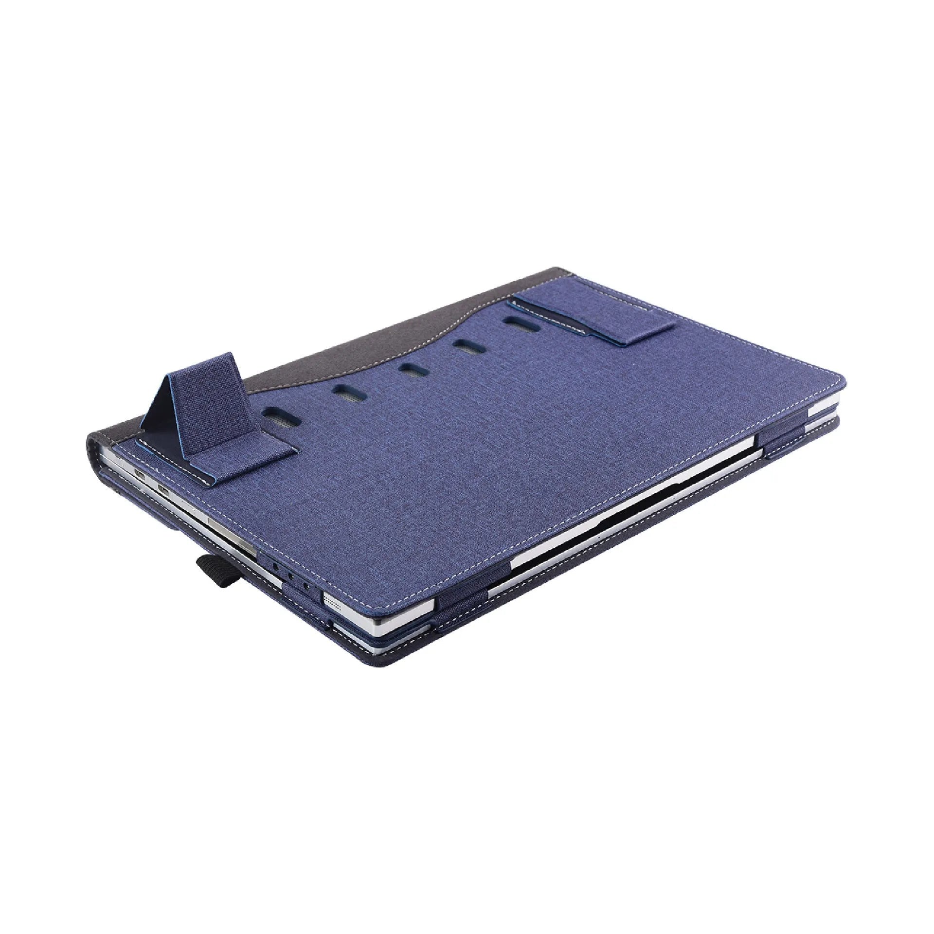 Black imitation leather protective sleeve for Microsoft Laptop6 laptop with bracket design