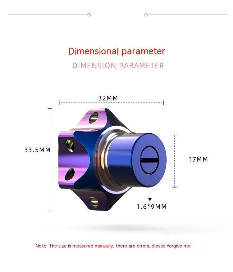 Motorcycle key cover accessory in T6 aluminium with hexagonal, five-pointed star and plum blossom design options