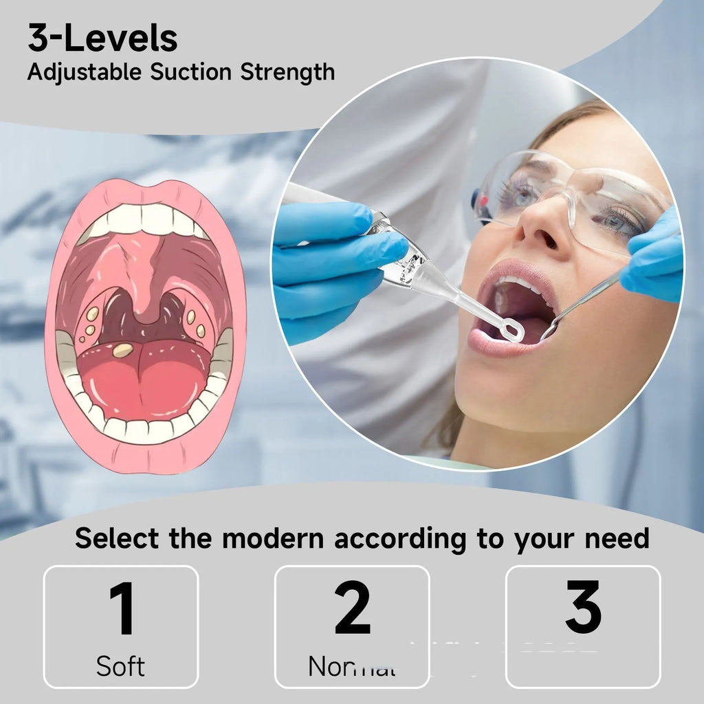Cross-border tonsillar extractor oral cleaning tools in milky white for dental stone removal