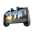Adjustable mobile game handle showing telescopic clamp in black colour