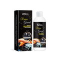 Compact bottle of car interior polish showing ingredients and dimensions of 3.8 by 12.3 cm.