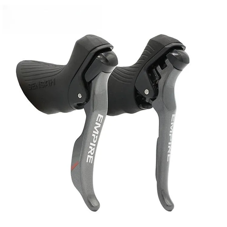 Aluminium road bike transmission kit with shifter and short leg rear derailleur