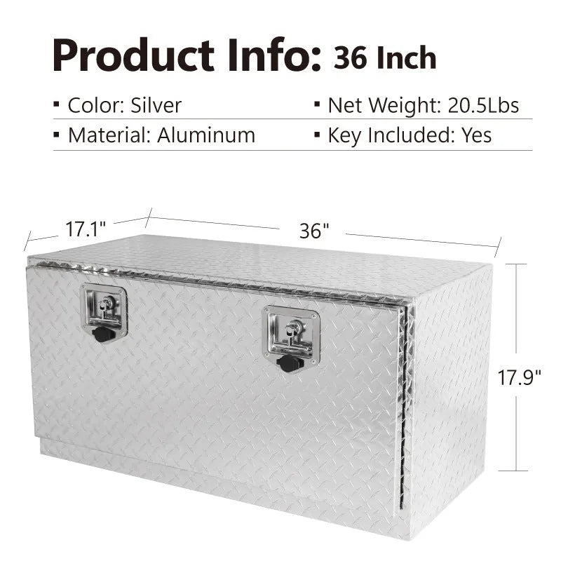 26-inch black aluminium alloy tool case with T-casting box design