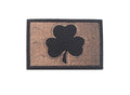 Outdoor embroidered fabric badge with velcro strip backing in green colour options.