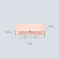 Modern minimalist jewelry storage box with multi-layer organisation in green colour