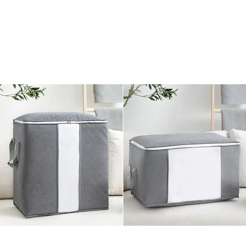 Non-woven fabric quilt storage organiser bags in multiple sizes and colours for wardrobe organisation