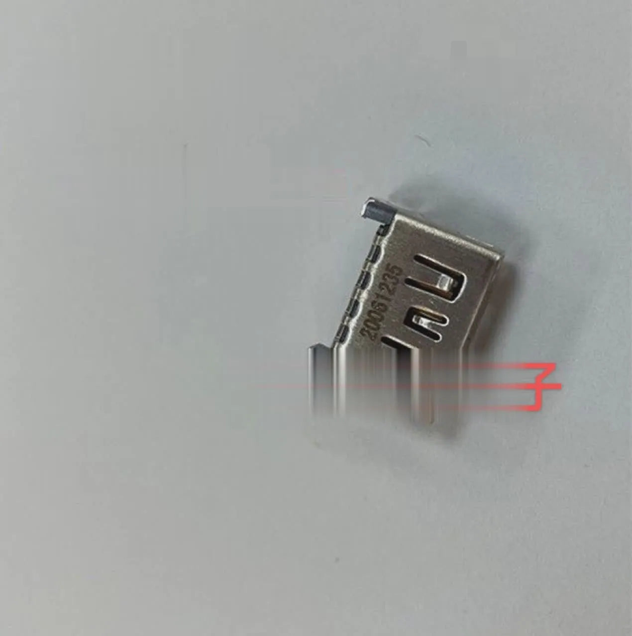 Silver HDMI interface host socket connector for gaming systems