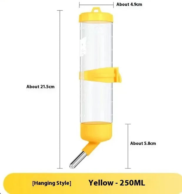Plastic ball kettle pet water feeder in green, yellow, pink, white, or sky blue colours for small animals