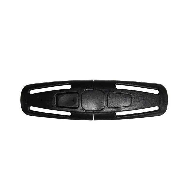 Black plastic buckle for child car seat 5-point safety harness measuring 14.5cm by 4cm