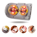 2025 smart bian stone abdominal massager with heat light wave therapy auto kneading dual turntable Type-C charging white