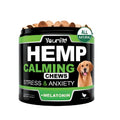 Bottle of 120 chewable calm supplement capsules for natural stress support.